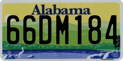 AL license plate 66DM184
