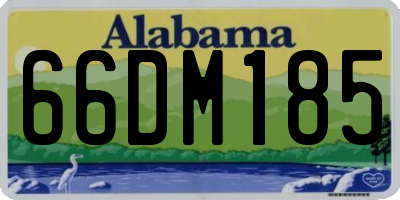 AL license plate 66DM185