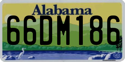 AL license plate 66DM186