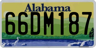 AL license plate 66DM187