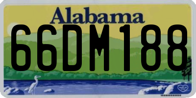 AL license plate 66DM188