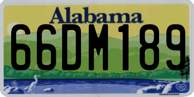 AL license plate 66DM189