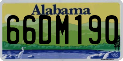 AL license plate 66DM190