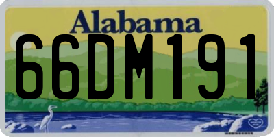 AL license plate 66DM191