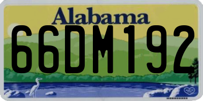 AL license plate 66DM192