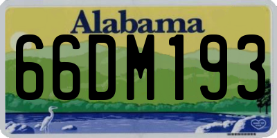 AL license plate 66DM193