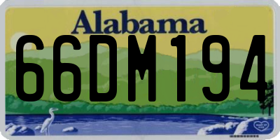 AL license plate 66DM194