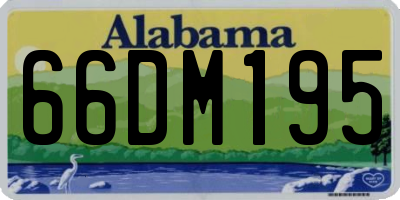 AL license plate 66DM195