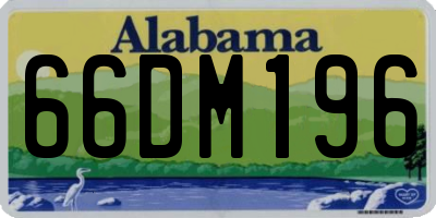 AL license plate 66DM196