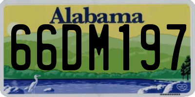 AL license plate 66DM197