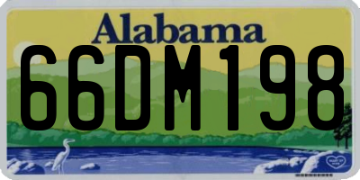 AL license plate 66DM198