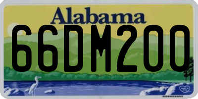 AL license plate 66DM200