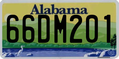 AL license plate 66DM201