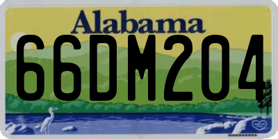 AL license plate 66DM204
