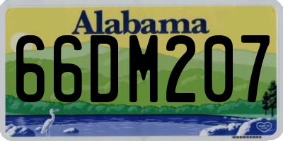 AL license plate 66DM207