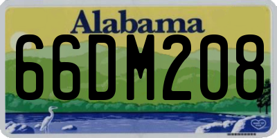 AL license plate 66DM208