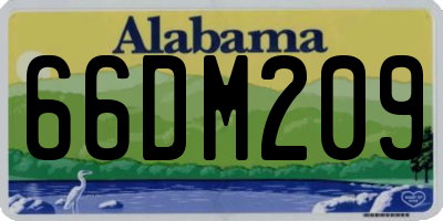 AL license plate 66DM209