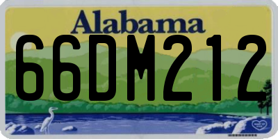 AL license plate 66DM212