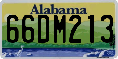 AL license plate 66DM213