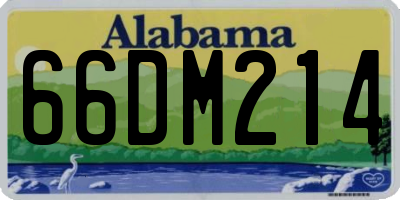 AL license plate 66DM214