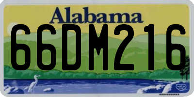 AL license plate 66DM216