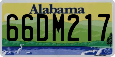 AL license plate 66DM217