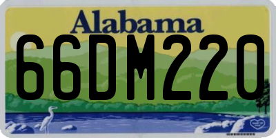 AL license plate 66DM220