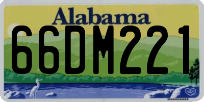 AL license plate 66DM221