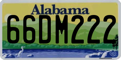 AL license plate 66DM222