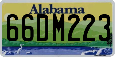 AL license plate 66DM223