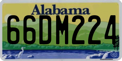 AL license plate 66DM224