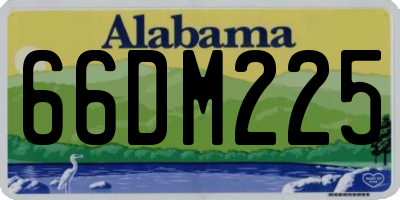 AL license plate 66DM225