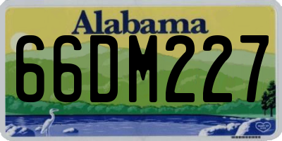 AL license plate 66DM227