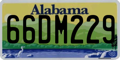 AL license plate 66DM229