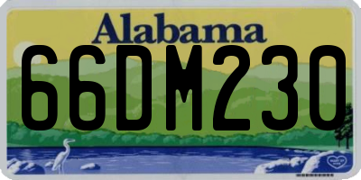 AL license plate 66DM230
