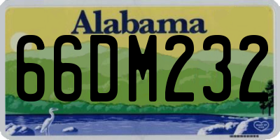 AL license plate 66DM232