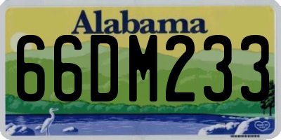 AL license plate 66DM233