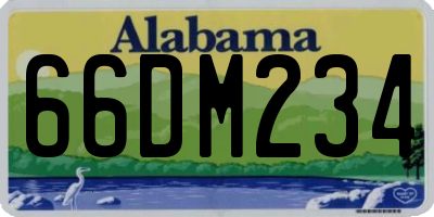 AL license plate 66DM234