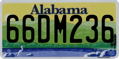 AL license plate 66DM236