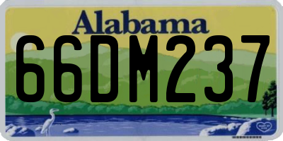 AL license plate 66DM237