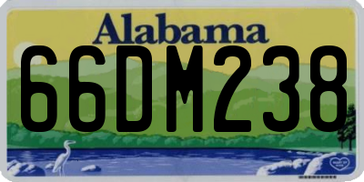 AL license plate 66DM238