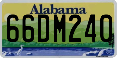 AL license plate 66DM240