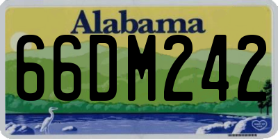 AL license plate 66DM242