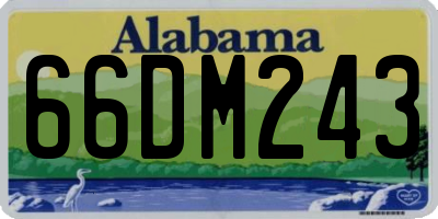 AL license plate 66DM243