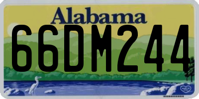 AL license plate 66DM244