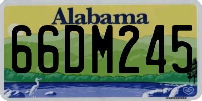 AL license plate 66DM245