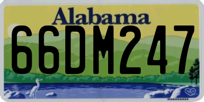 AL license plate 66DM247