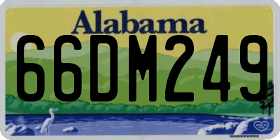 AL license plate 66DM249