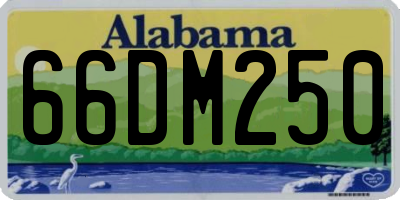 AL license plate 66DM250