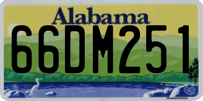AL license plate 66DM251